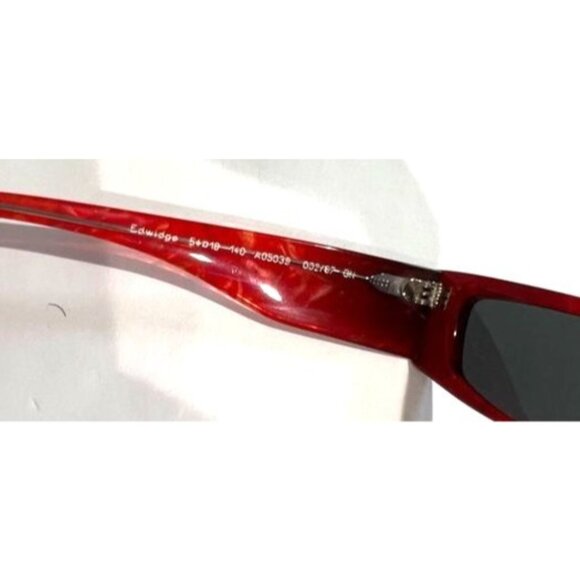 Alain Mikli x Alexandre Vauthier A05039 Edwidge Rectangular Sunglasses in Red - Picture 9 of 11